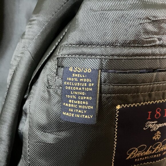 Brooks Brothers Fitzgerald Wool Sports Coat Blazer Mens 43S/38 - Picture 6 of 10